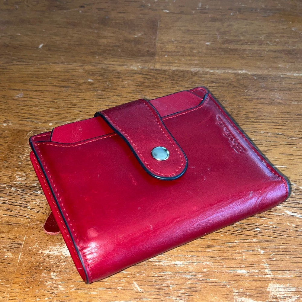 Bostanten Red Leather Wallet